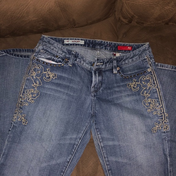 VGUC Express x2 slimfit bootcut Jeans size 8 - Picture 2 of 2
